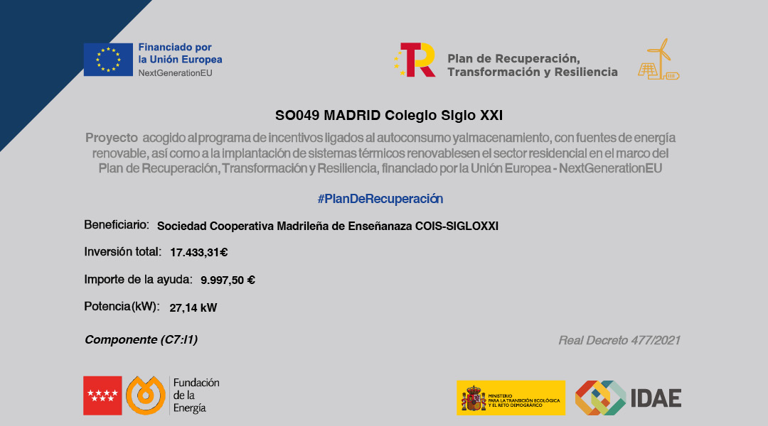 Proyecto financiado por la Unión Europea – NextGenerationEU en el marco del Plan de Recuperación, Transformación y Resiliencia